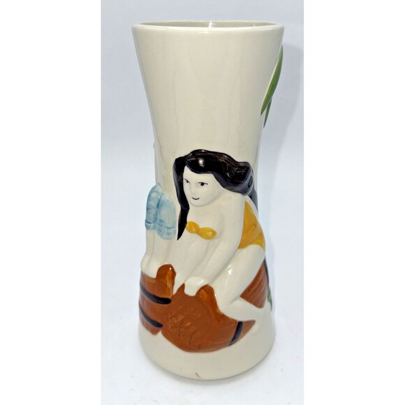 Vintage Sail With Harvey's Hula Girl Tiki Bar Mug/Cup/Vase Lake Tahoe 8.5” - Picture 6 of 13